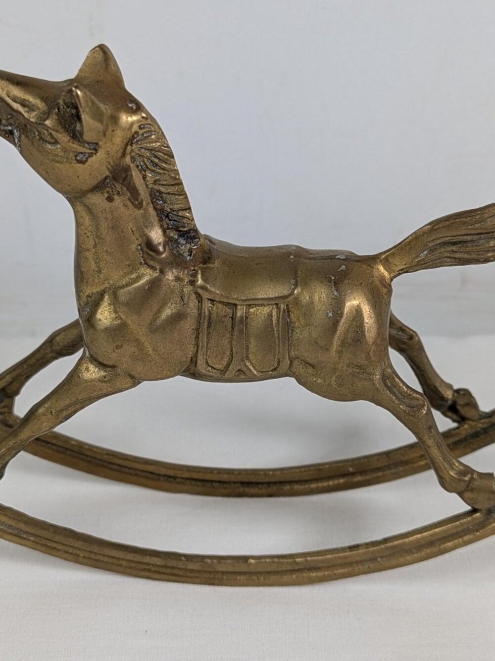1950's Solid Brass Rocking Horse